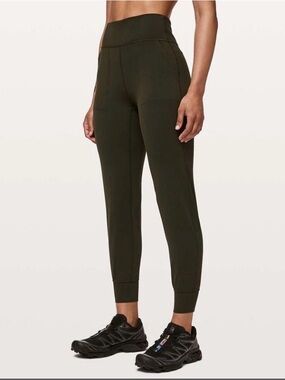 Lululemon‎ Align Jogger 28" Inseam Leggings Size 24 Dark Olive Green Athletic